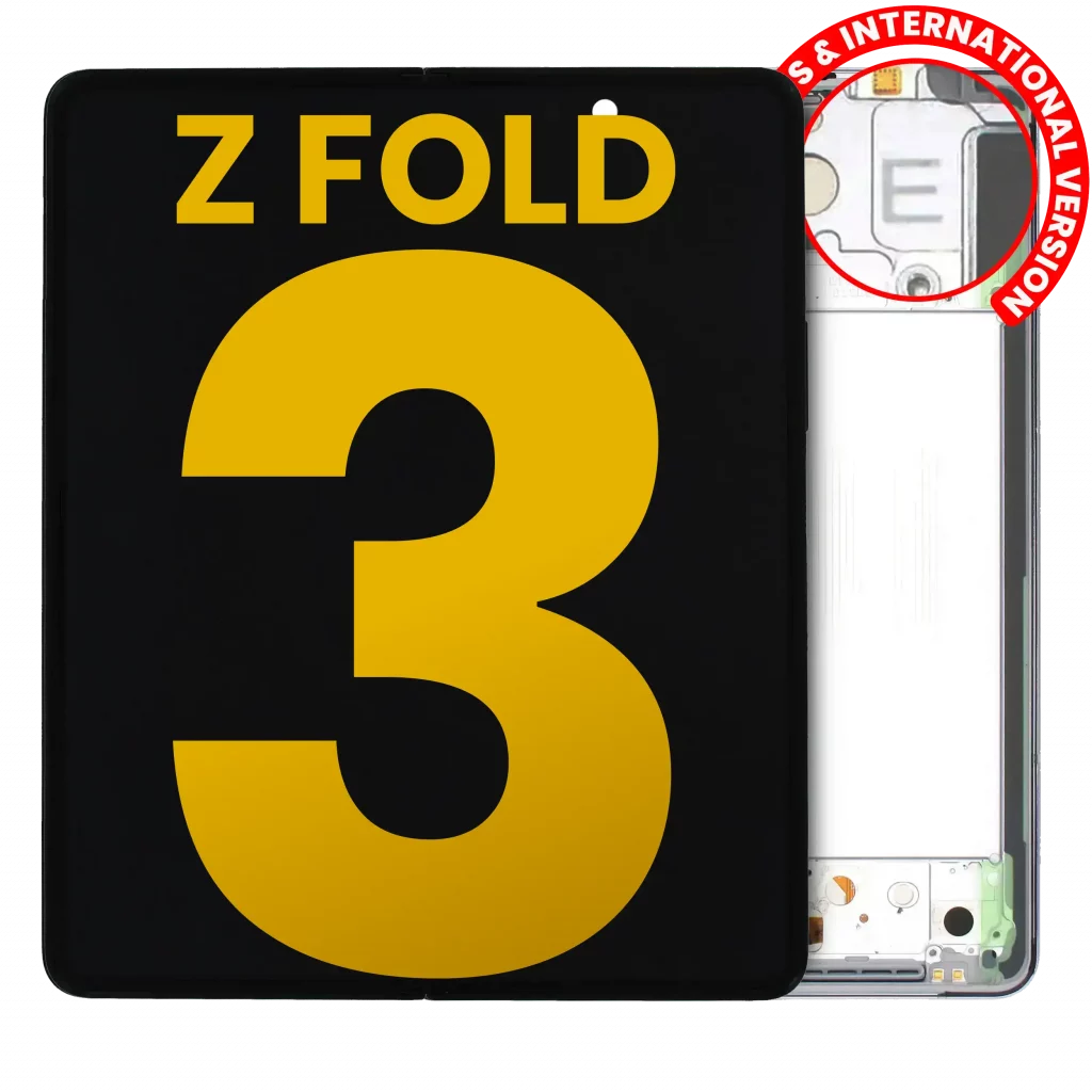 Inner OLED Assembly With Frame For Samsung Galaxy Z Fold 3 5G (US & International) (Refurbished) (Phantom Silver)