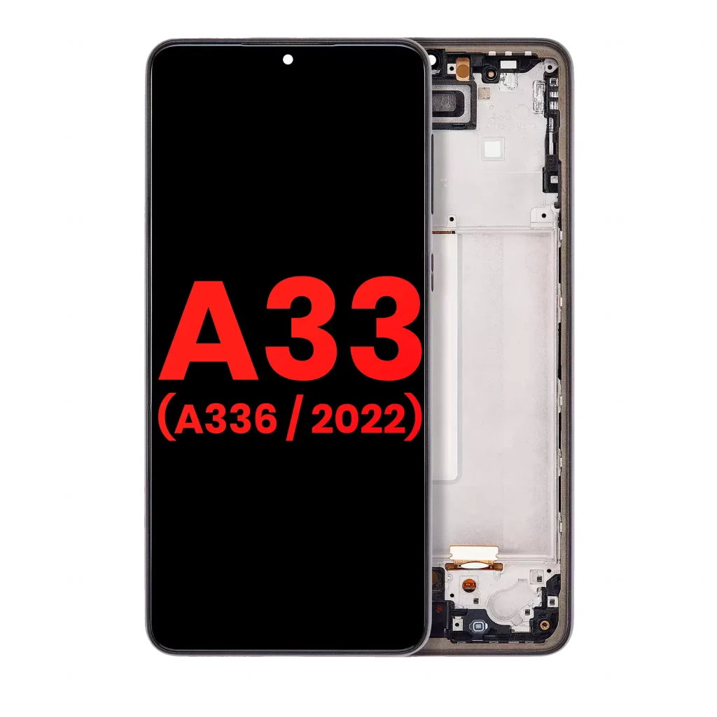 OLED Assembly With Frame For Samsung Galaxy A33 5G (A336 / 2022) (Aftermarket Plus) (Black)