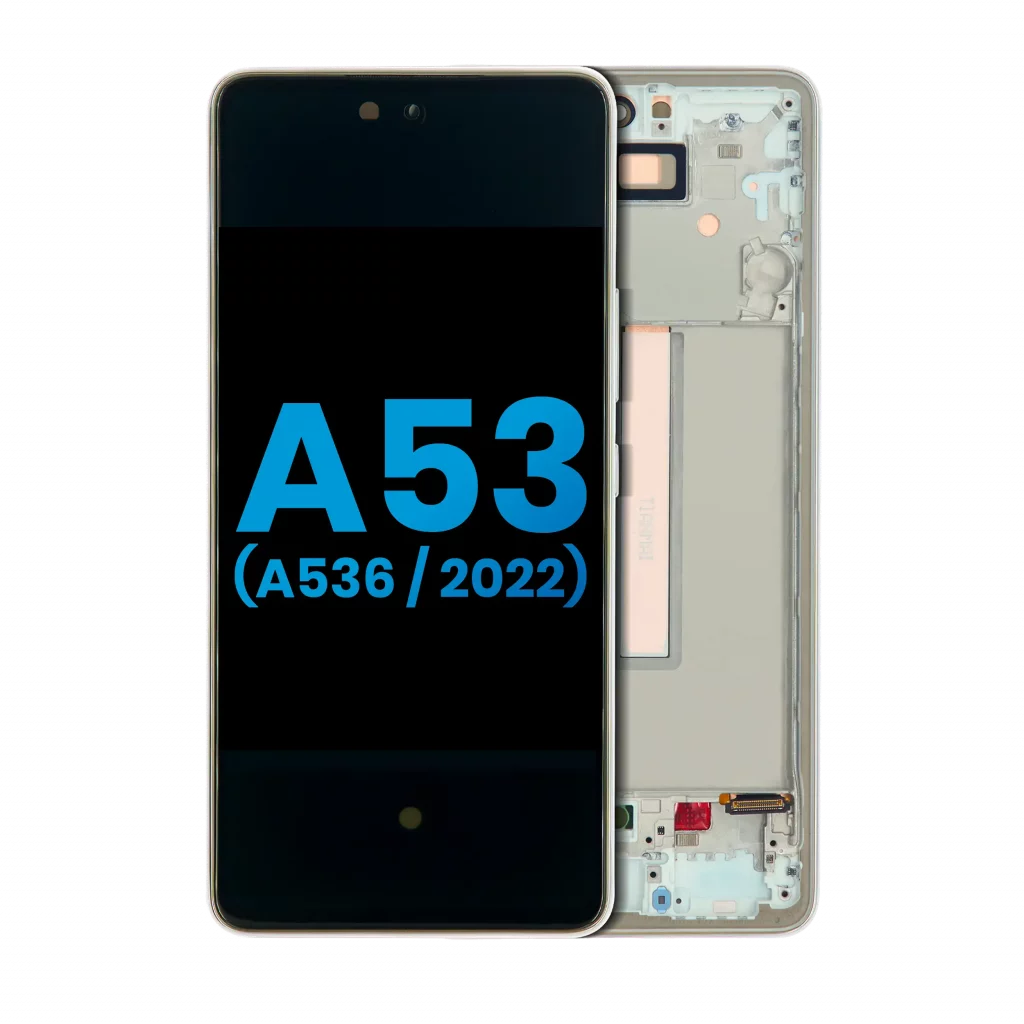 LCD Assembly With Frame For Samsung Galaxy A53 5G (A536 / 2022) (Without Finger Print Sensor) (Aftermarket: Incell) (White)