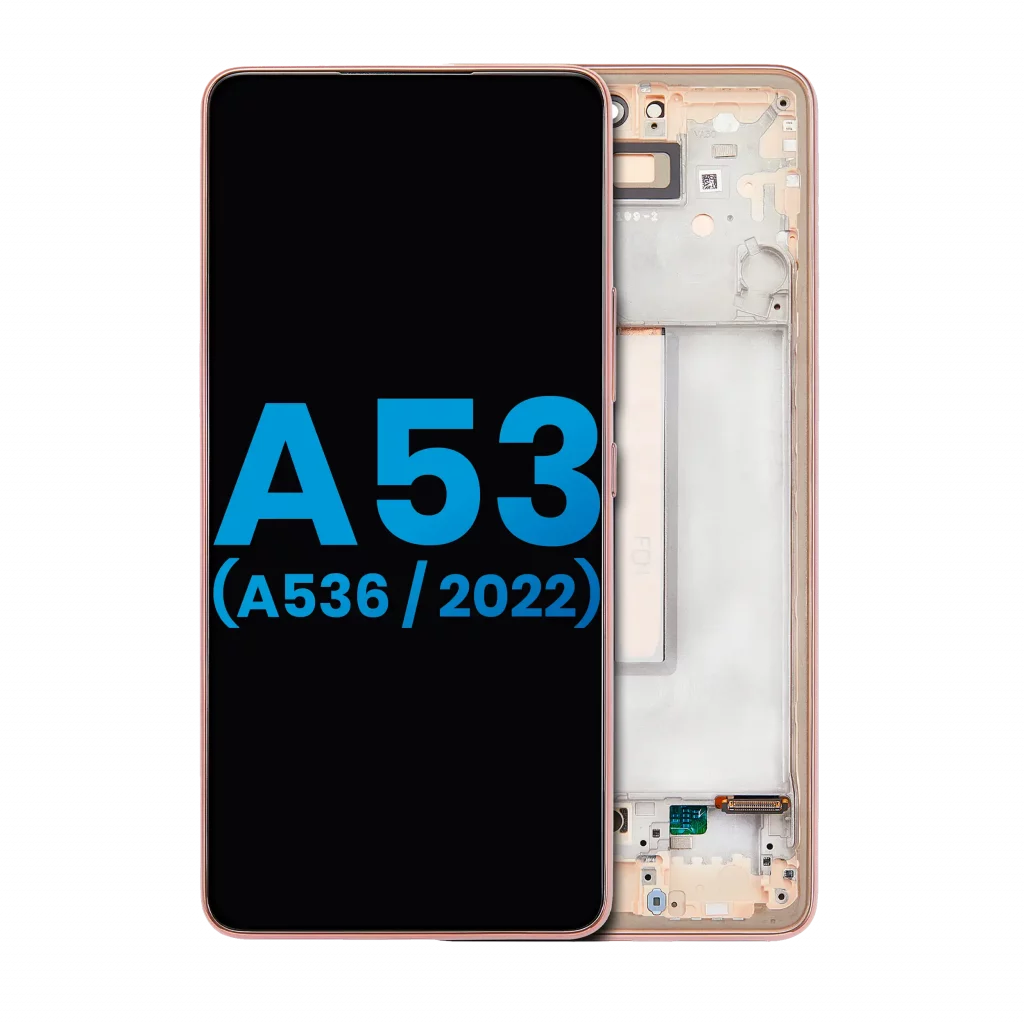 LCD Assembly With Frame For Samsung Galaxy A53 5G (A536 / 2022) (Without Finger Print Sensor) (Aftermarket: Incell) (Peach)