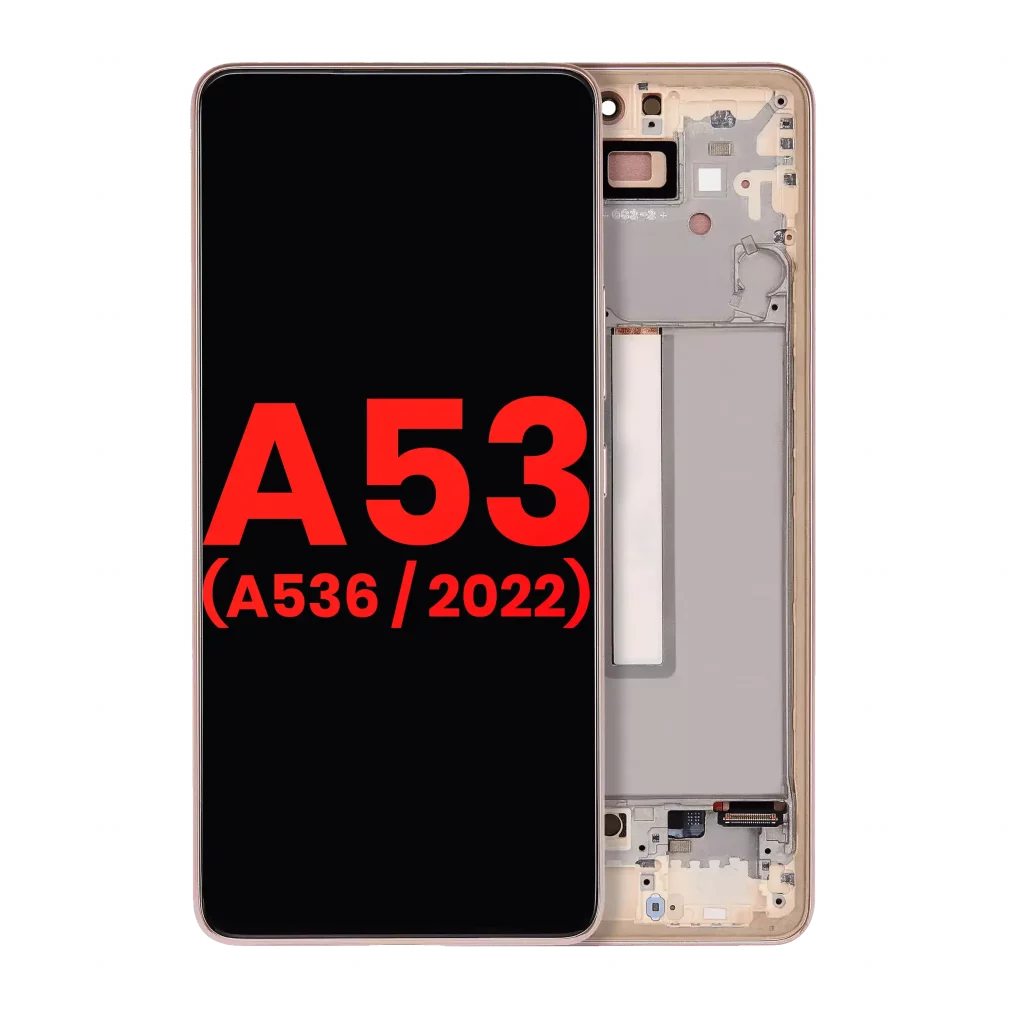 OLED Assembly With Frame For Samsung Galaxy A53 5G ( A536 / 2022) (6.46") (Aftermarket Plus) (Peach)