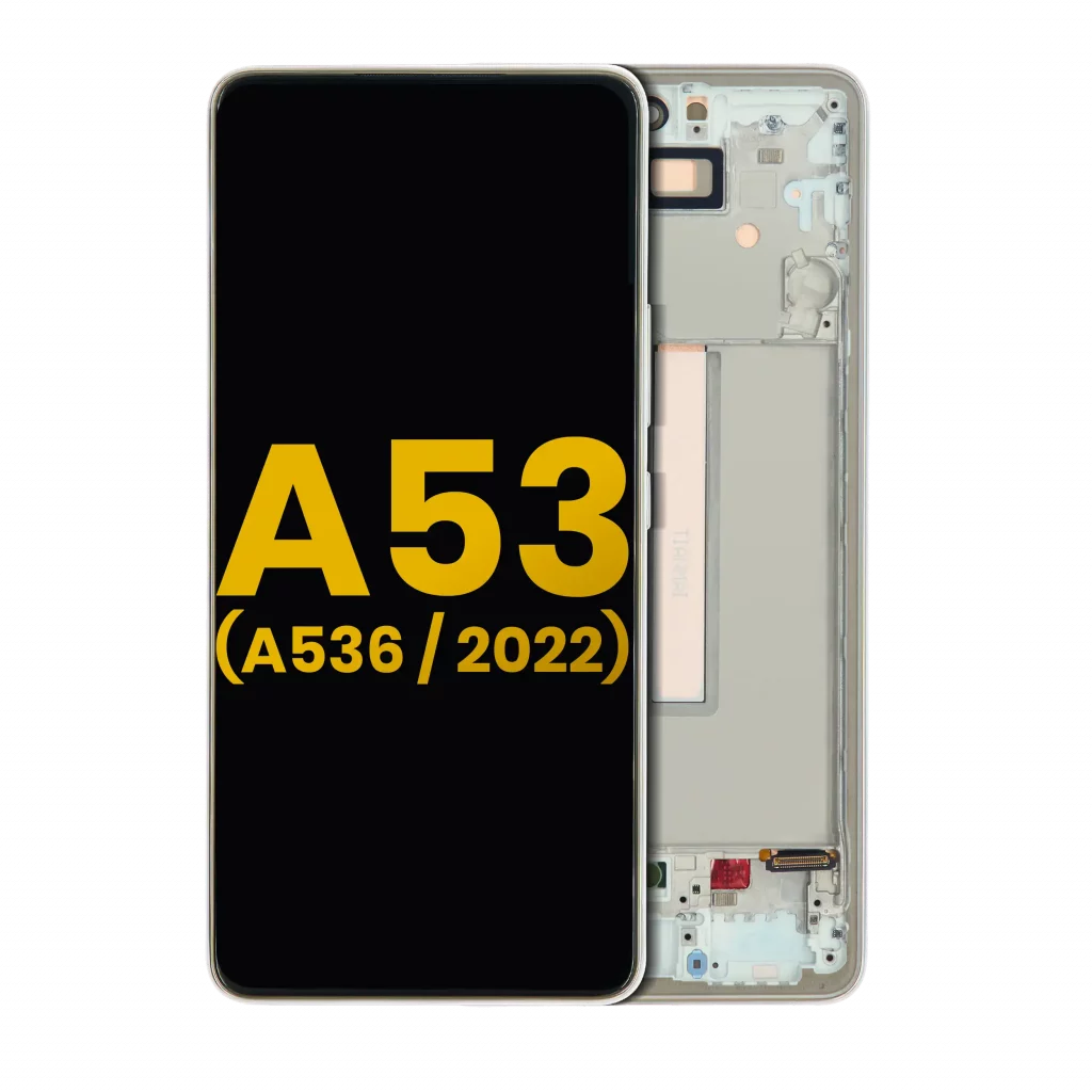 OLED Assembly With Frame For Samsung Galaxy A53 5G ( A536 / 2022) (Refurbished) (White)