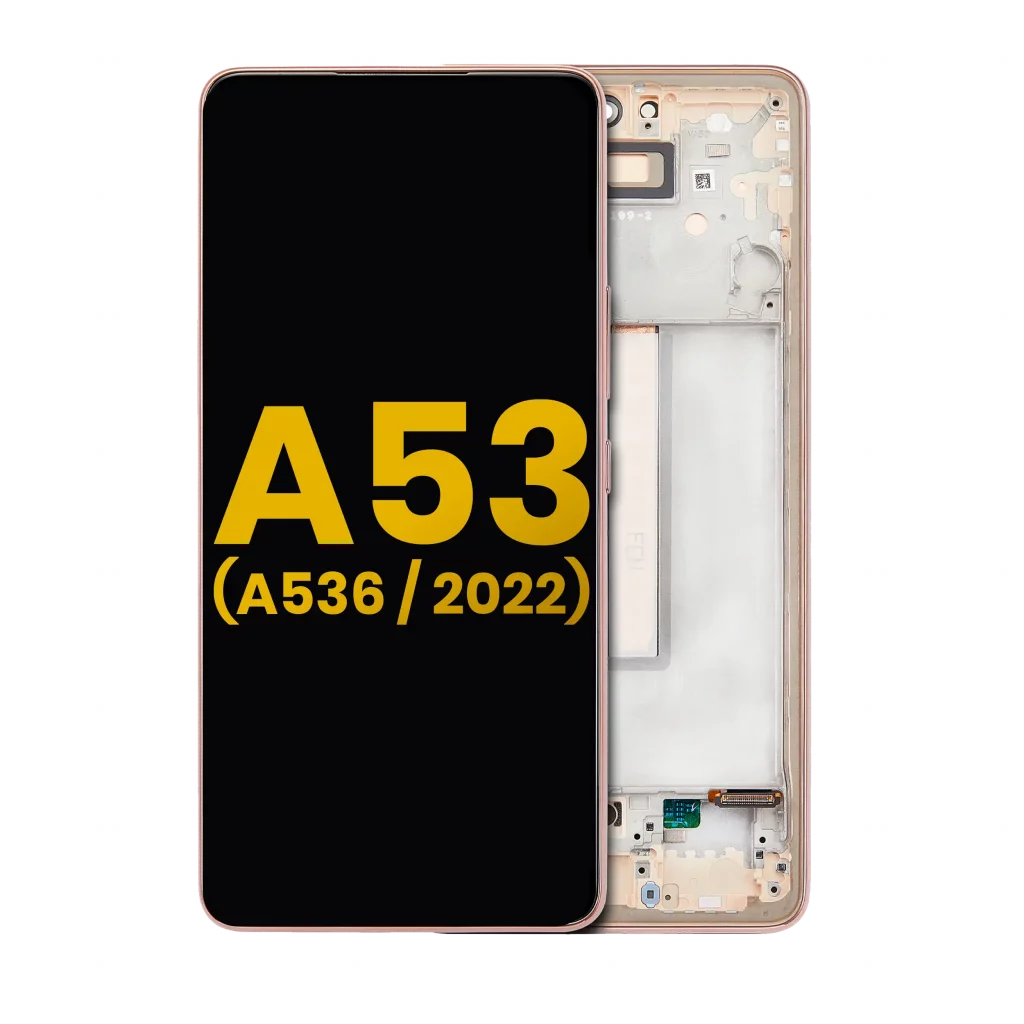 OLED Assembly With Frame For Samsung Galaxy A53 5G ( A536 / 2022) (Refurbished) (Peach)