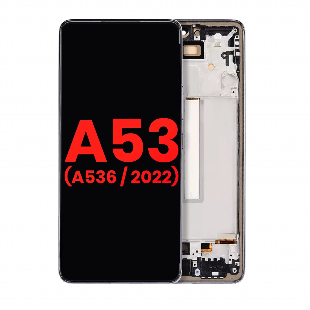 OLED Assembly With Frame For Samsung Galaxy A53 5G (A536 / 2022) (6.36") (Aftermarket Plus) (Black)