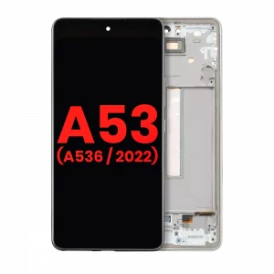 OLED Assembly With Frame For Samsung Galaxy A53 5G ( A536 / 2022) (6.36") (Aftermarket Plus) (White)