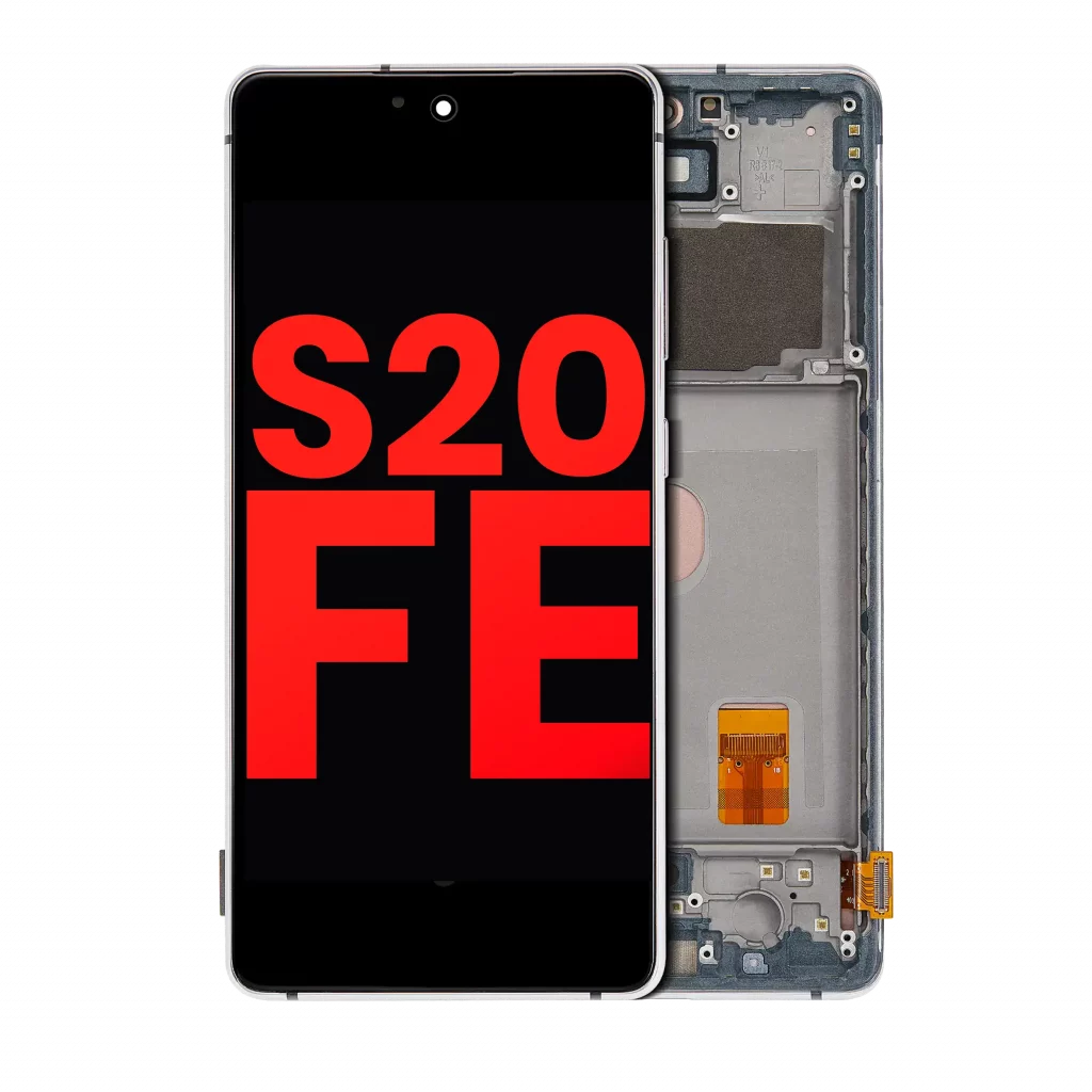 OLED Assembly With Frame For Samsung Galaxy S20 FE 4G / 5G (Aftermarket Plus) (Cloud White)