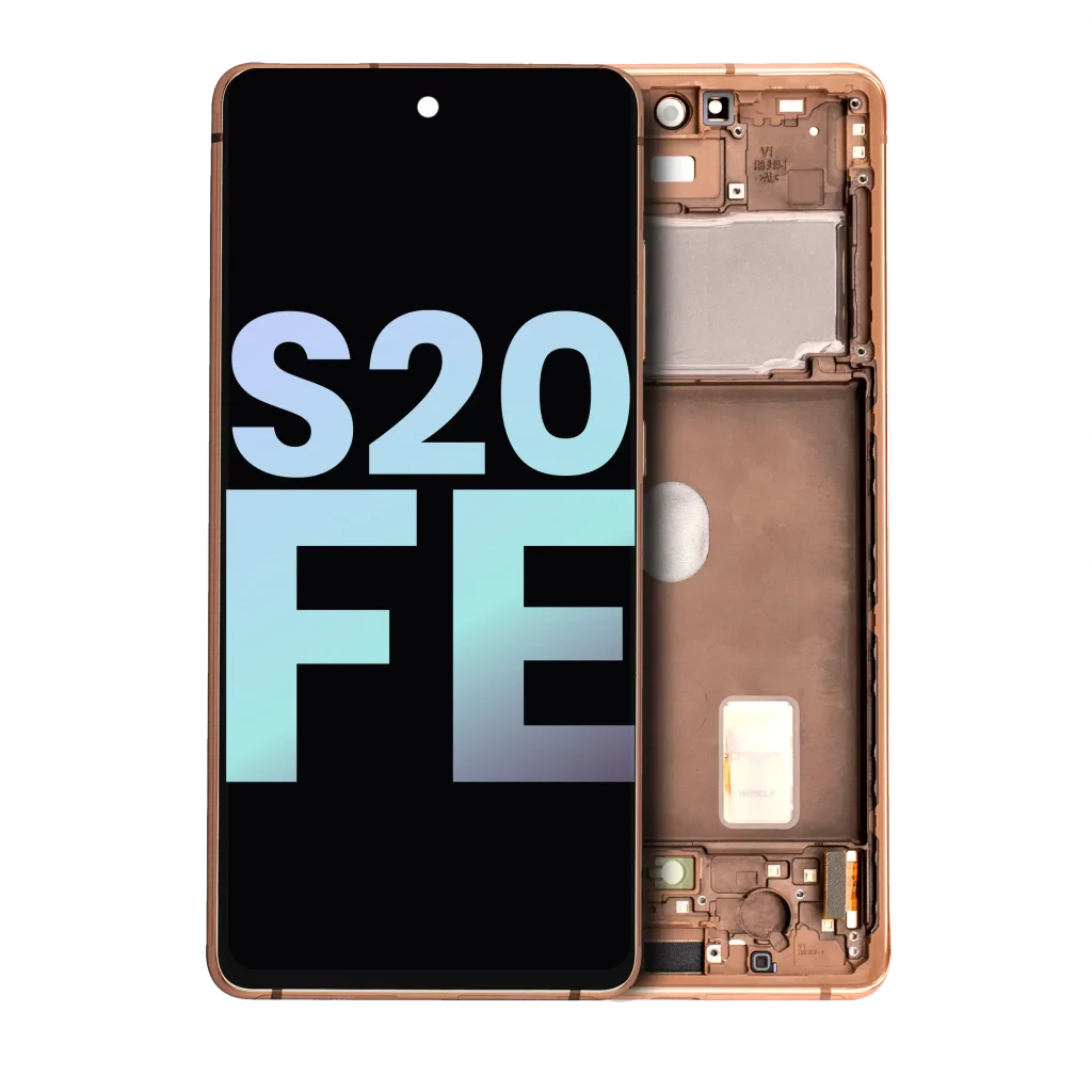 OLED Assembly With Frame For Samsung Galaxy S20 FE 4G / 5G (Service Pack) (Cloud Orange)