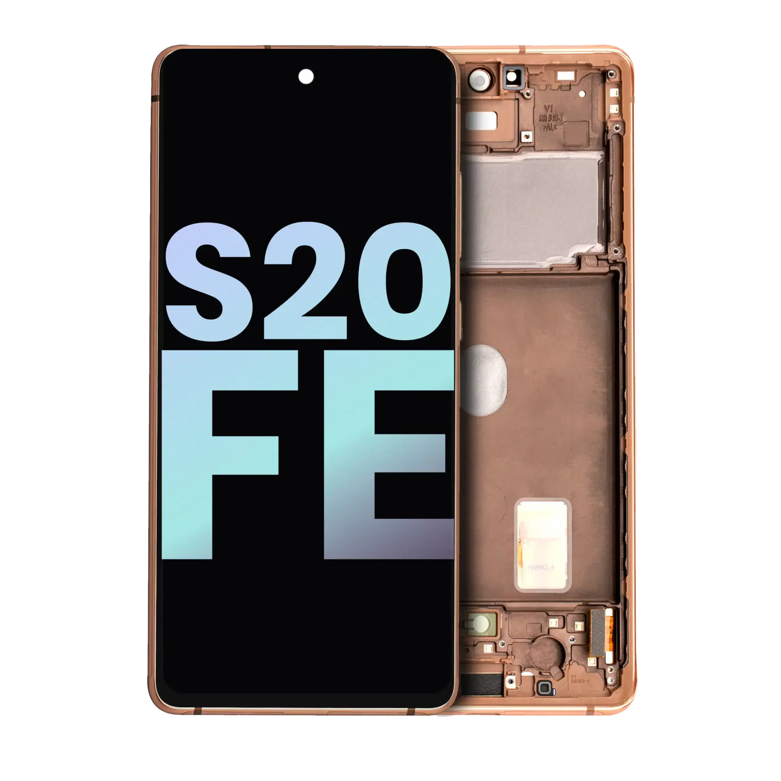 OLED Assembly With Frame For Samsung Galaxy S20 FE 4G / 5G (Service Pack) (Cloud Orange)