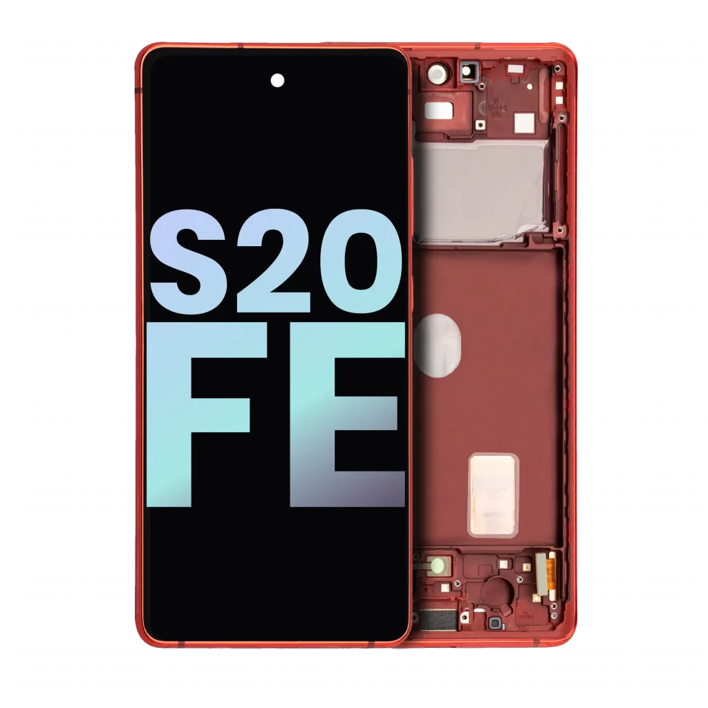 OLED Assembly With Frame For Samsung Galaxy S20 FE 4G / 5G (Service Pack) (Cloud Red)