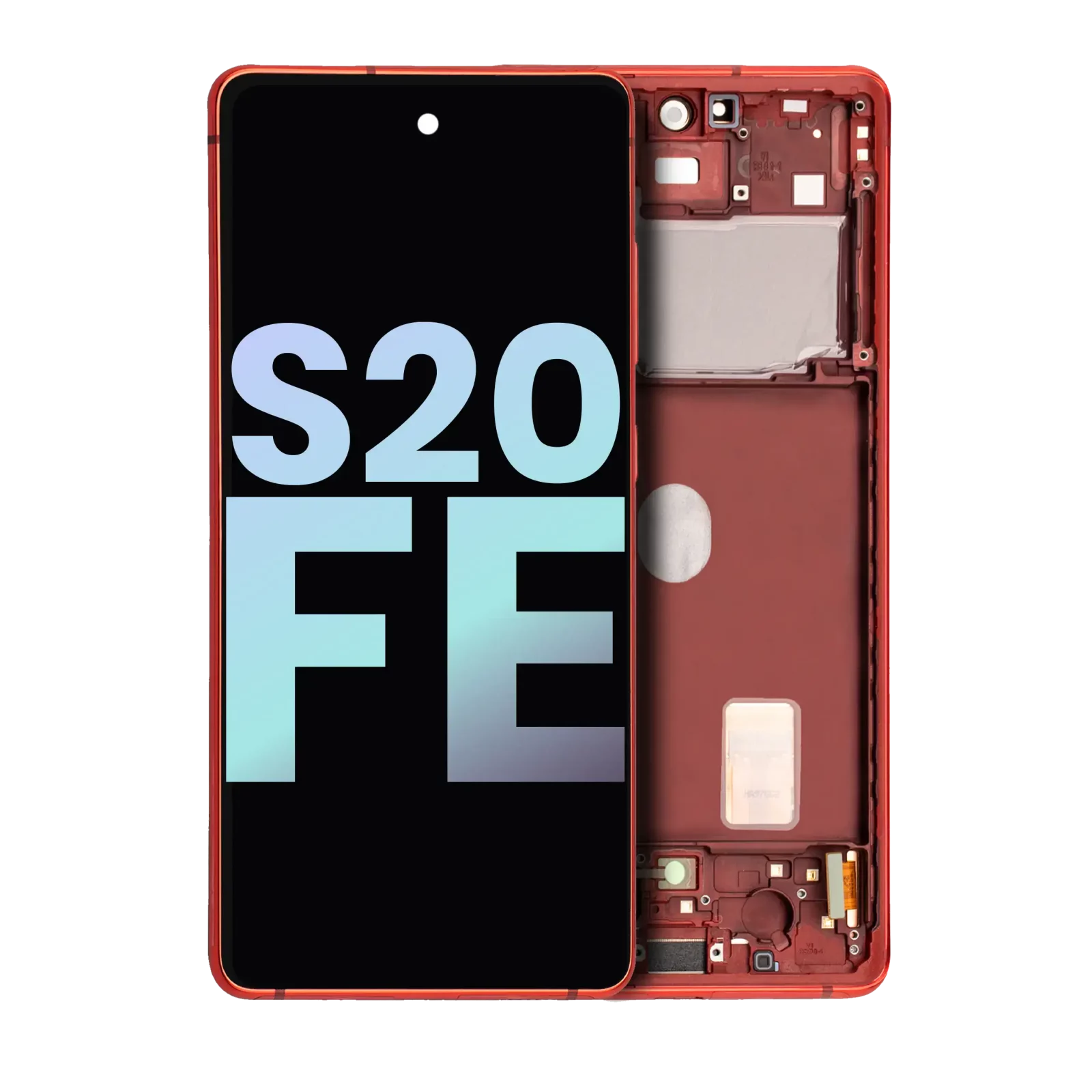 OLED Assembly With Frame For Samsung Galaxy S20 FE 4G / 5G (Service Pack) (Cloud Red)