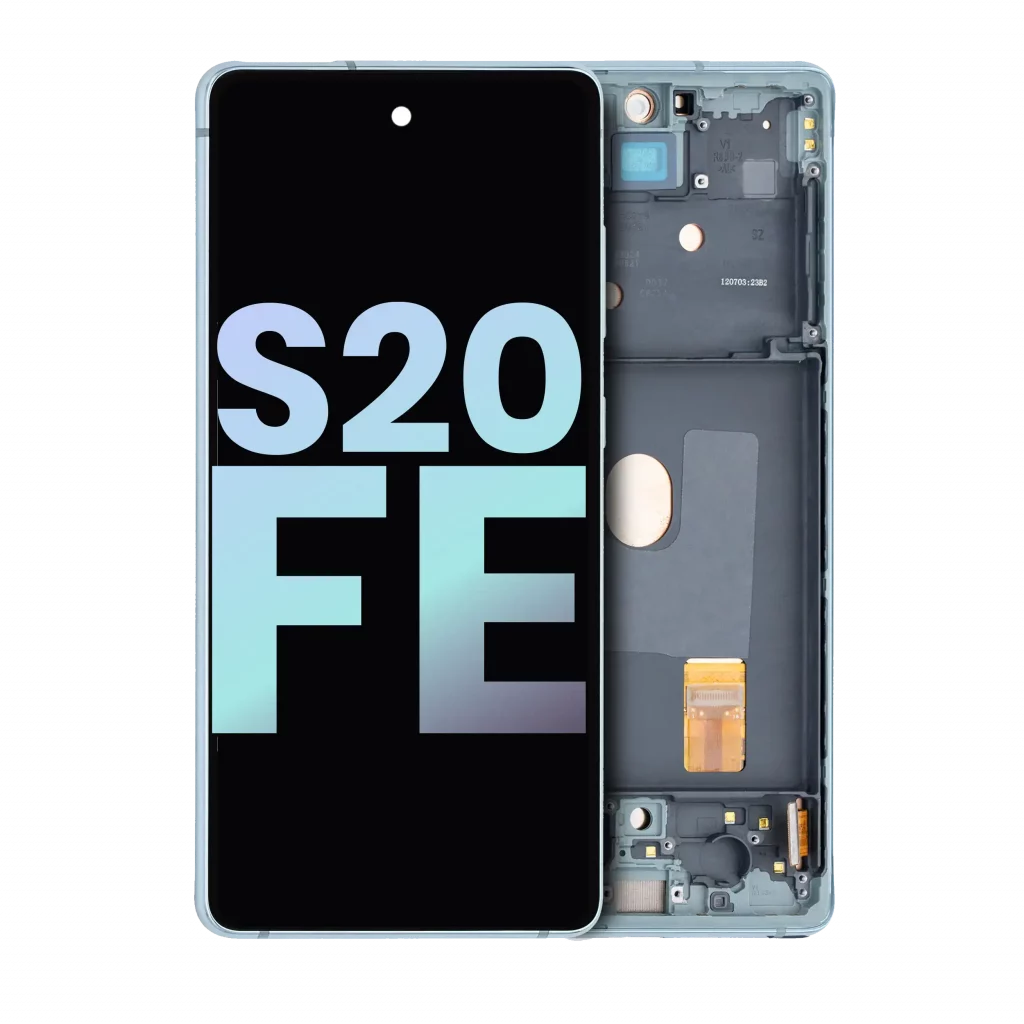 OLED Assembly With Frame For Samsung Galaxy S20 FE 4G / 5G (Service Pack) (Cloud Mint)