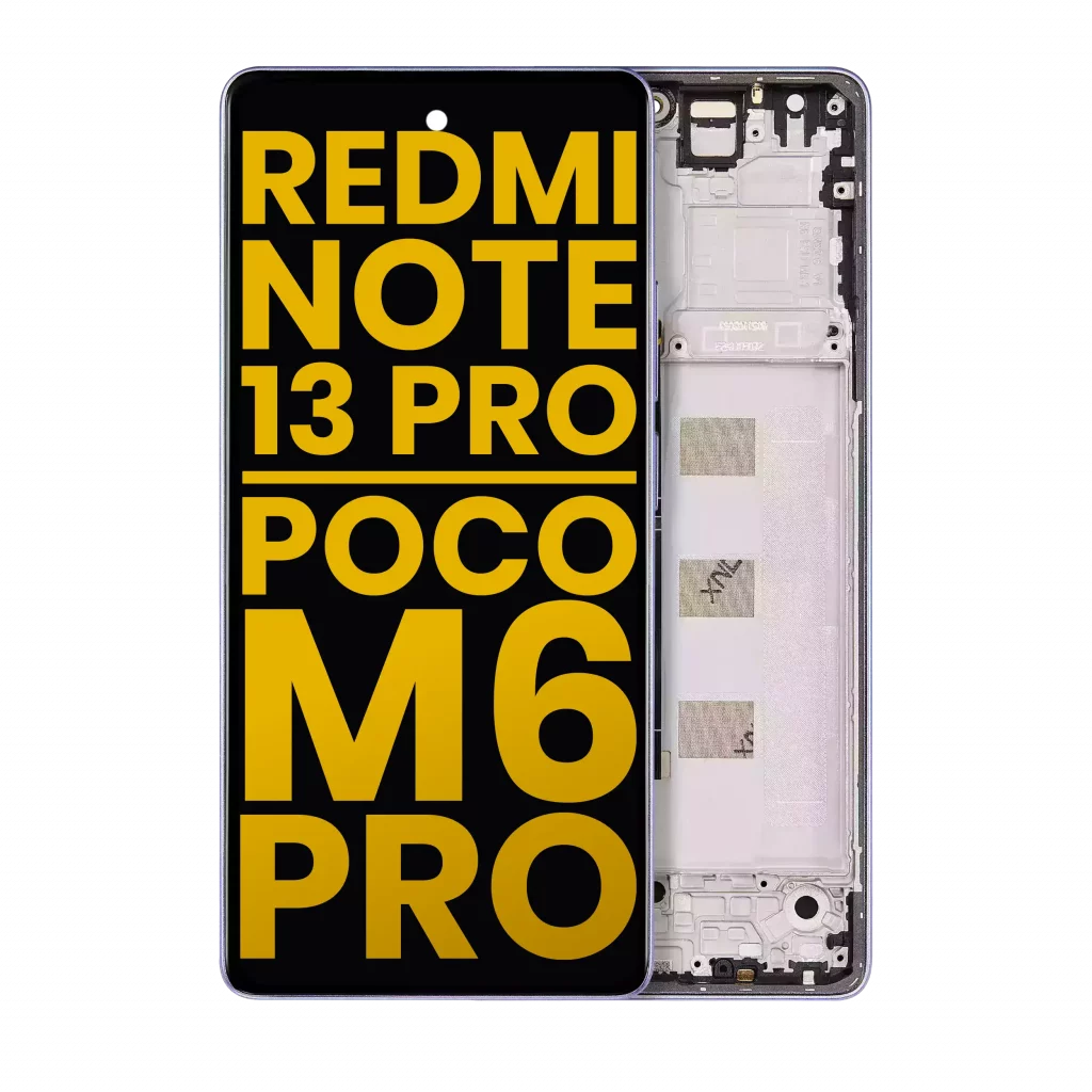 OLED Assembly With Frame For Xiaomi Redmi Note 13 Pro 4G / Poco M6 Pro 4G (Refurbished) (Purple)