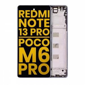 OLED Assembly With Frame For Xiaomi Redmi Note 13 Pro 4G / Poco M6 Pro 4G (Refurbished) (Purple)