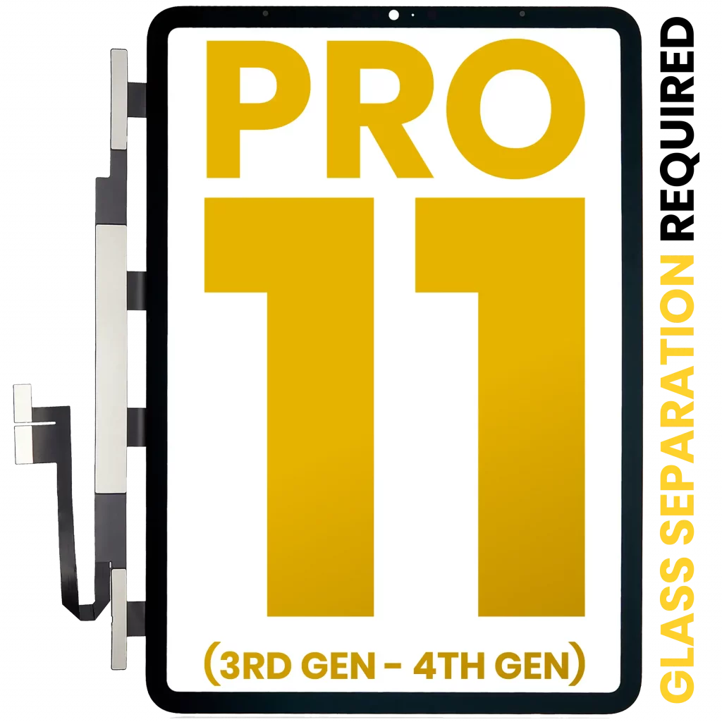 Digitizer For iPad Pro 11" 3rd Gen (2021) / Pro 11" 4th Gen (2022) (OCA Pre-Installed & Glass Separation Required) (Premium) (All Colors)