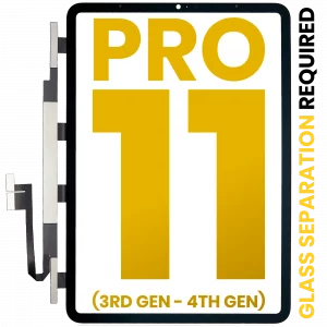 Digitizer For iPad Pro 11" 3rd Gen (2021) / Pro 11" 4th Gen (2022) (Glass Separation Required) (Premium) (All Colors)