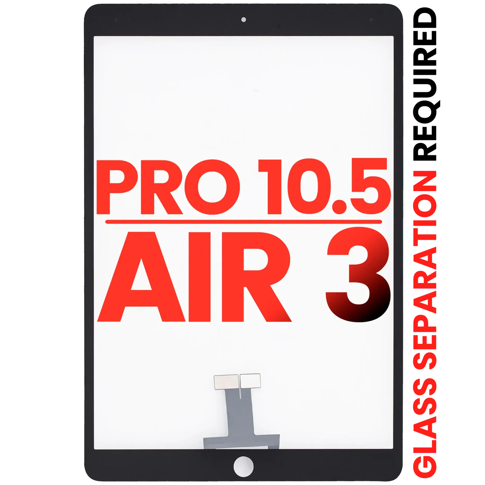 Digitizer For iPad Pro 10.5" / iPad Air 3 (Glass Separation Required) (Aftermarket Plus) (Black)