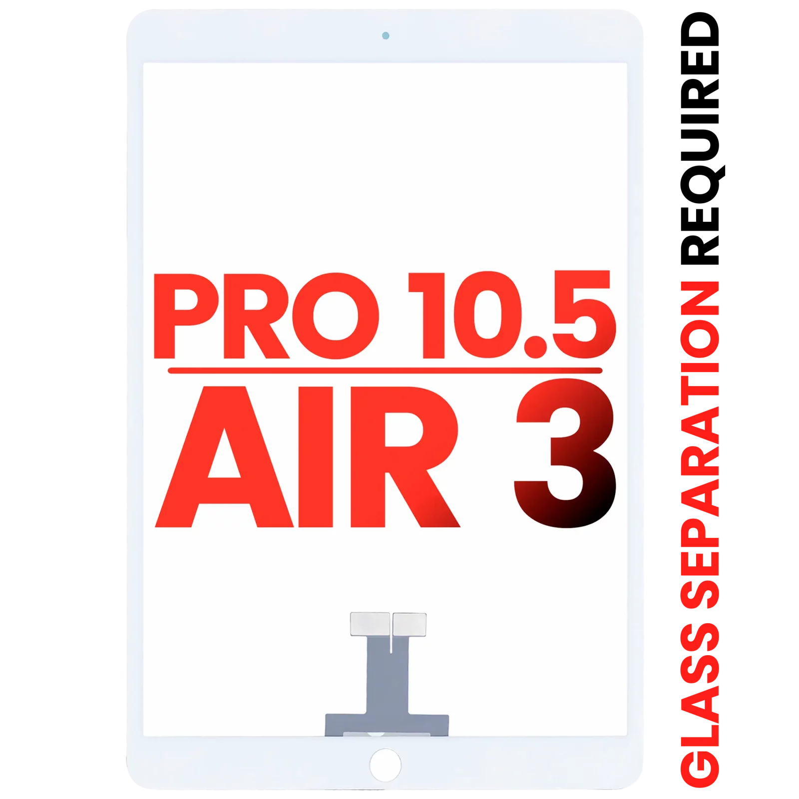 Digitizer For iPad Pro 10.5" / iPad Air 3 (Glass Separation Required) (Aftermarket Plus) (White)