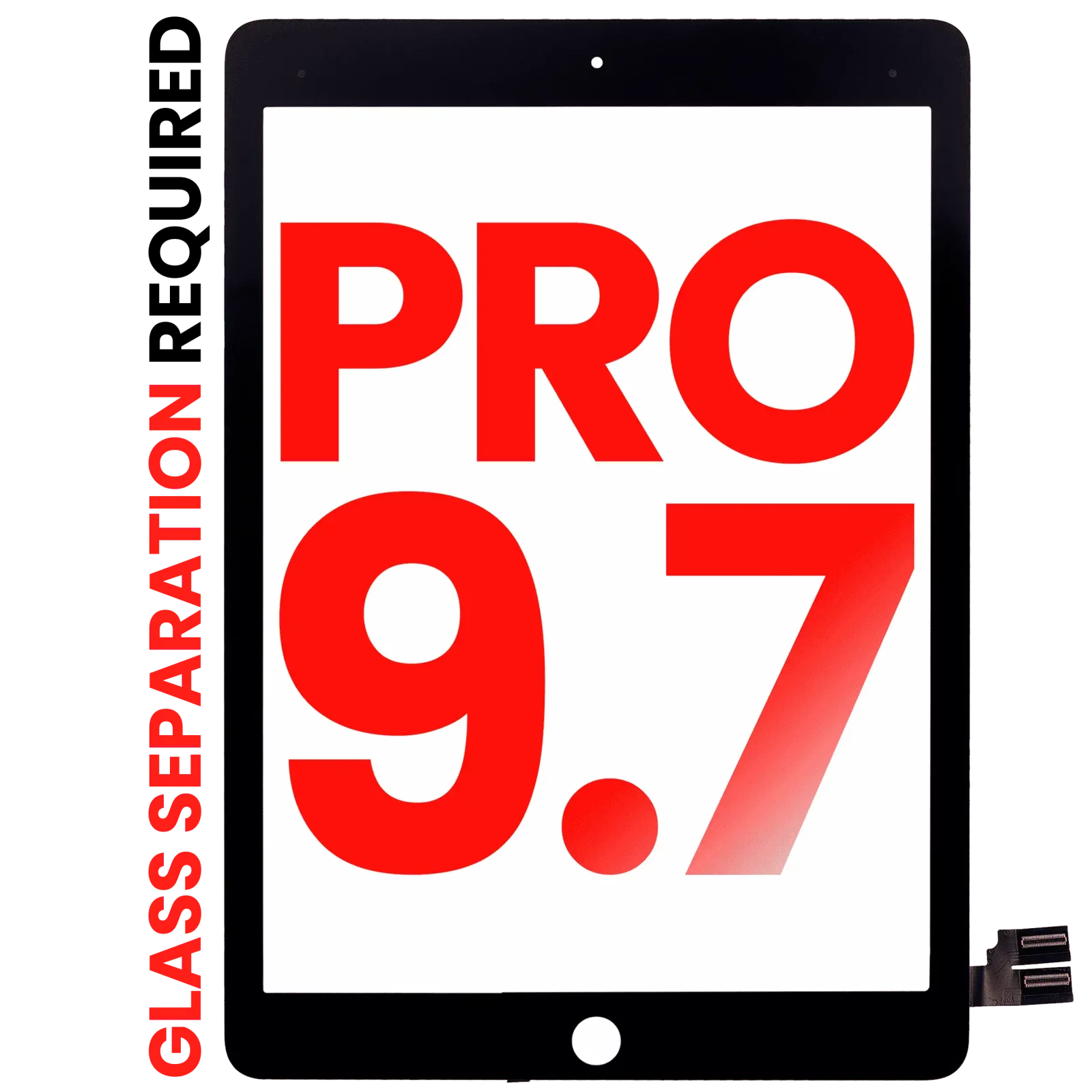 Digitizer For iPad Pro 9.7" (Glass Separation Required) (Aftermarket Plus) (Black)