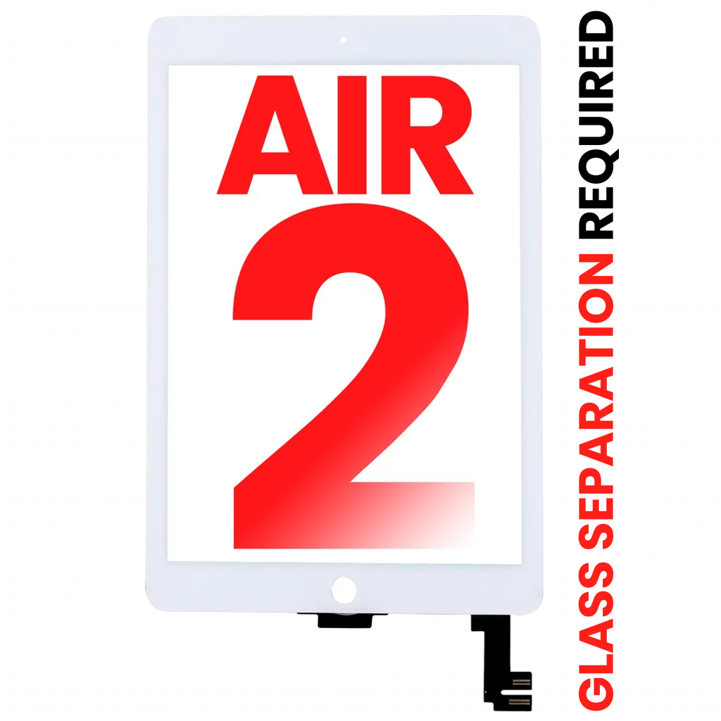 Digitizer For iPad Air 2 (OCA Pre-Installed & Glass Separation Required) (Aftermarket Plus) (White)