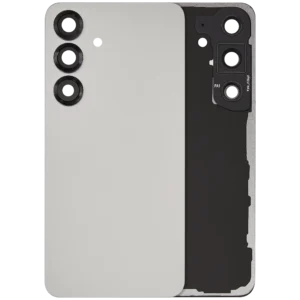 Back Cover Glass With Camera Lens For Samsung Galaxy S25 5G (No Logo) (Aftermarket Plus) (Silver Shadow)