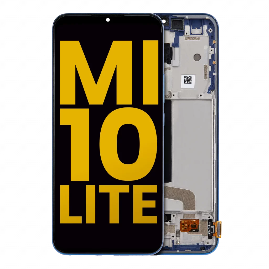 OLED Assembly With Frame For Xiaomi Mi 10 Lite 5G (Refurbished) (Aurora Blue)