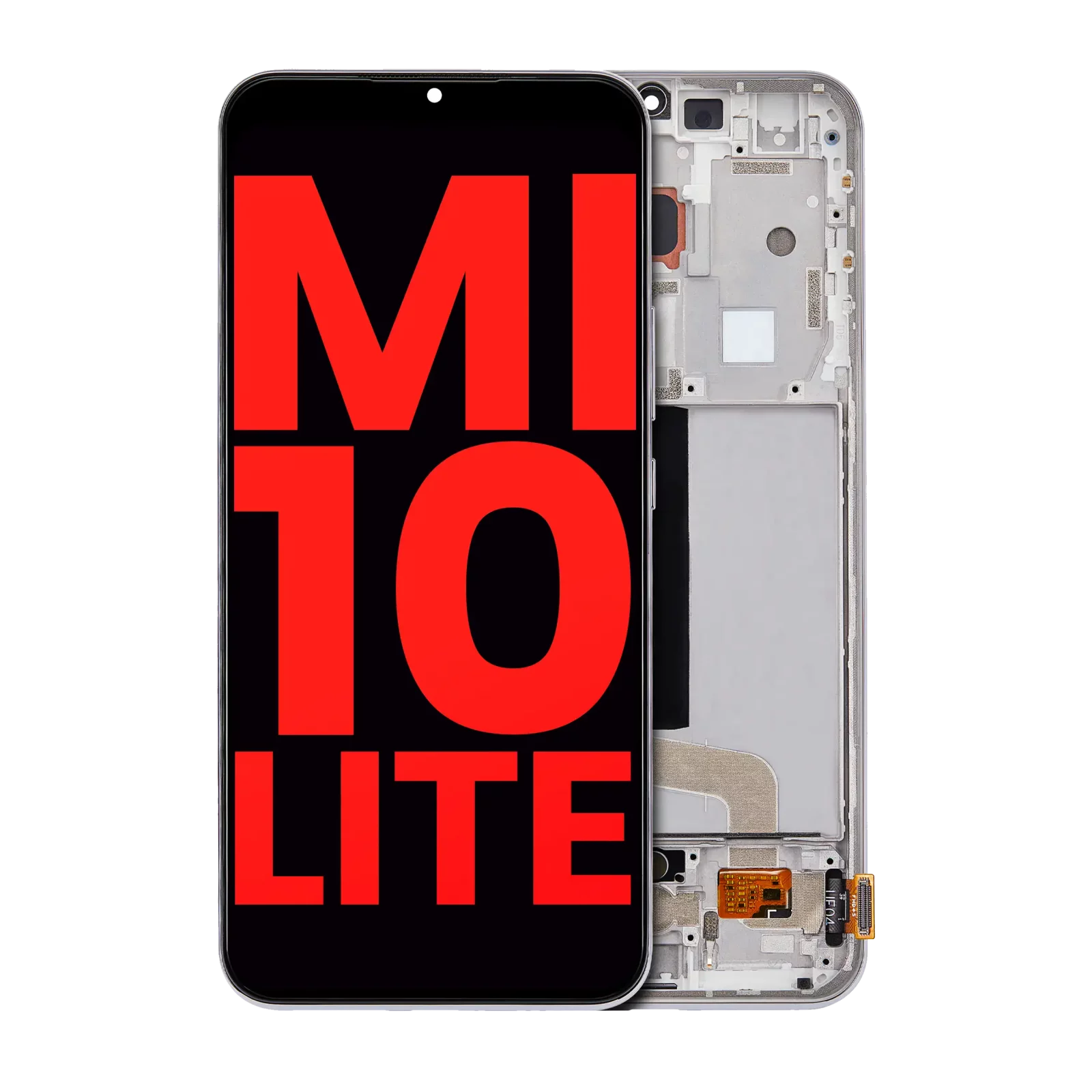 OLED Assembly With Frame For Xiaomi Mi 10 Lite 5G (Aftermarket Plus) (Dream White)