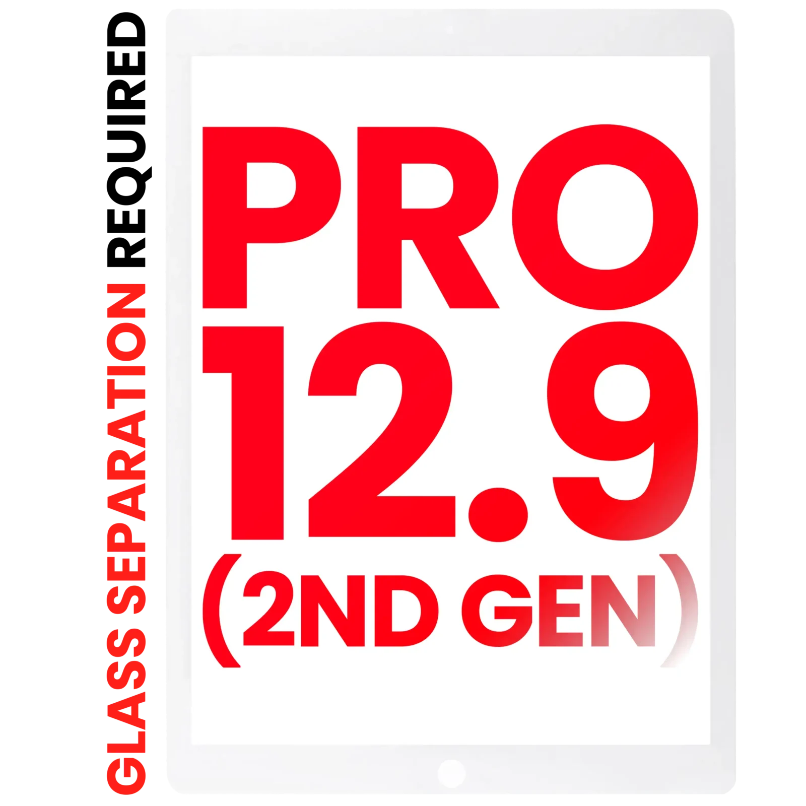 Digitizer For iPad Pro 12.9" 2nd Gen (2017) (Glass Separation Required) (Aftermarket Plus) (White)