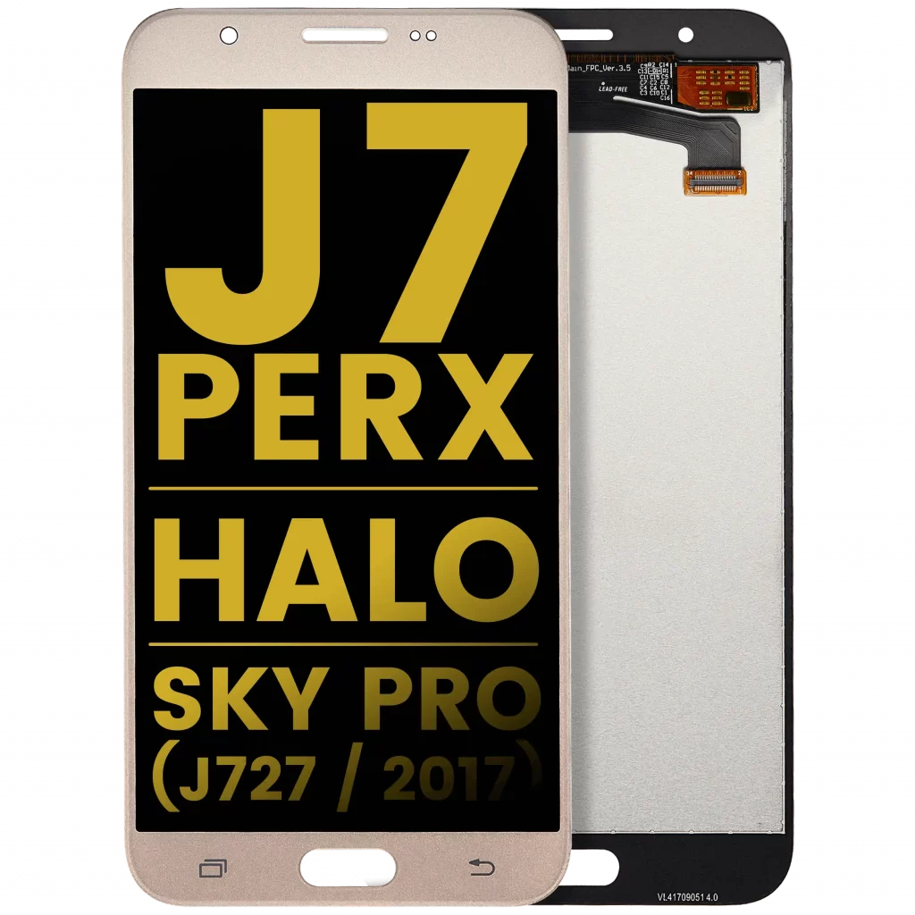 LCD Assembly Without Frame For Samsung Galaxy J7 Perx / Halo / Sky Pro (J727 / 2017) (Refurbished) (Gold)