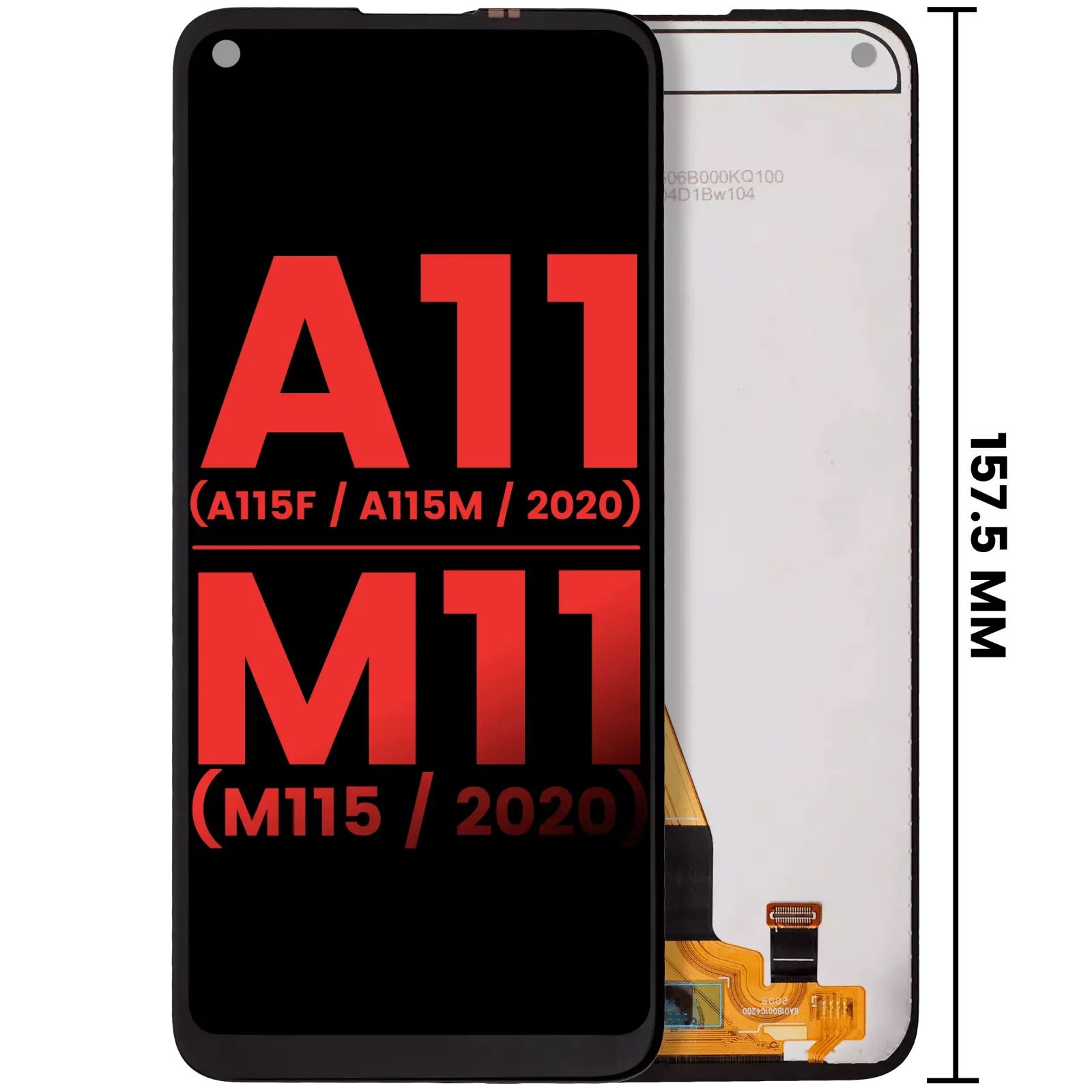 LCD Assembly Without Frame For Samsung Galaxy A11 (A115F / A115M / 2020) M11 (M115 / 2020) (International Version) (Aftermarket Plus) (All Colors)