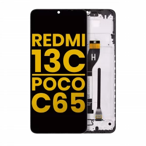 LCD Assembly With Frame For Xiaomi Redmi 13C 4G / Xiaomi Poco C65 (Refurbished) (All Colors)