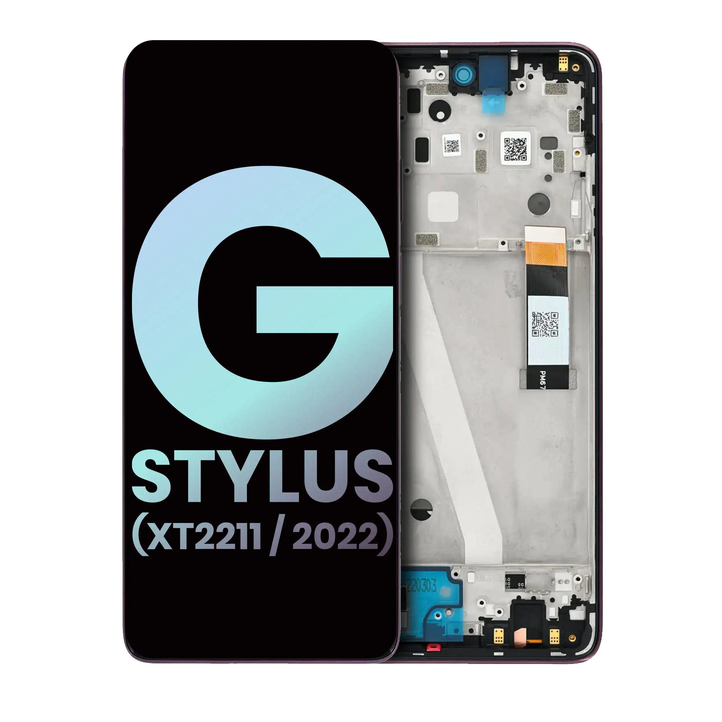 LCD Assembly With Frame For Motorola Moto G Stylus 4G (XT2211 / 2022) (Genuine OEM) (Metallic Rose)
