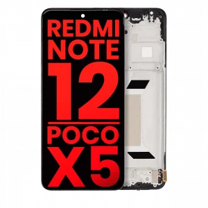 OLED Assembly With Frame For Xiaomi Redmi Note 12 5G / Poco X5 (Aftermarket Plus) (All Colors)