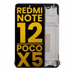OLED Assembly With Frame For Xiaomi Redmi Note 12 5G / Poco X5 (Refurbished) (All Colors)