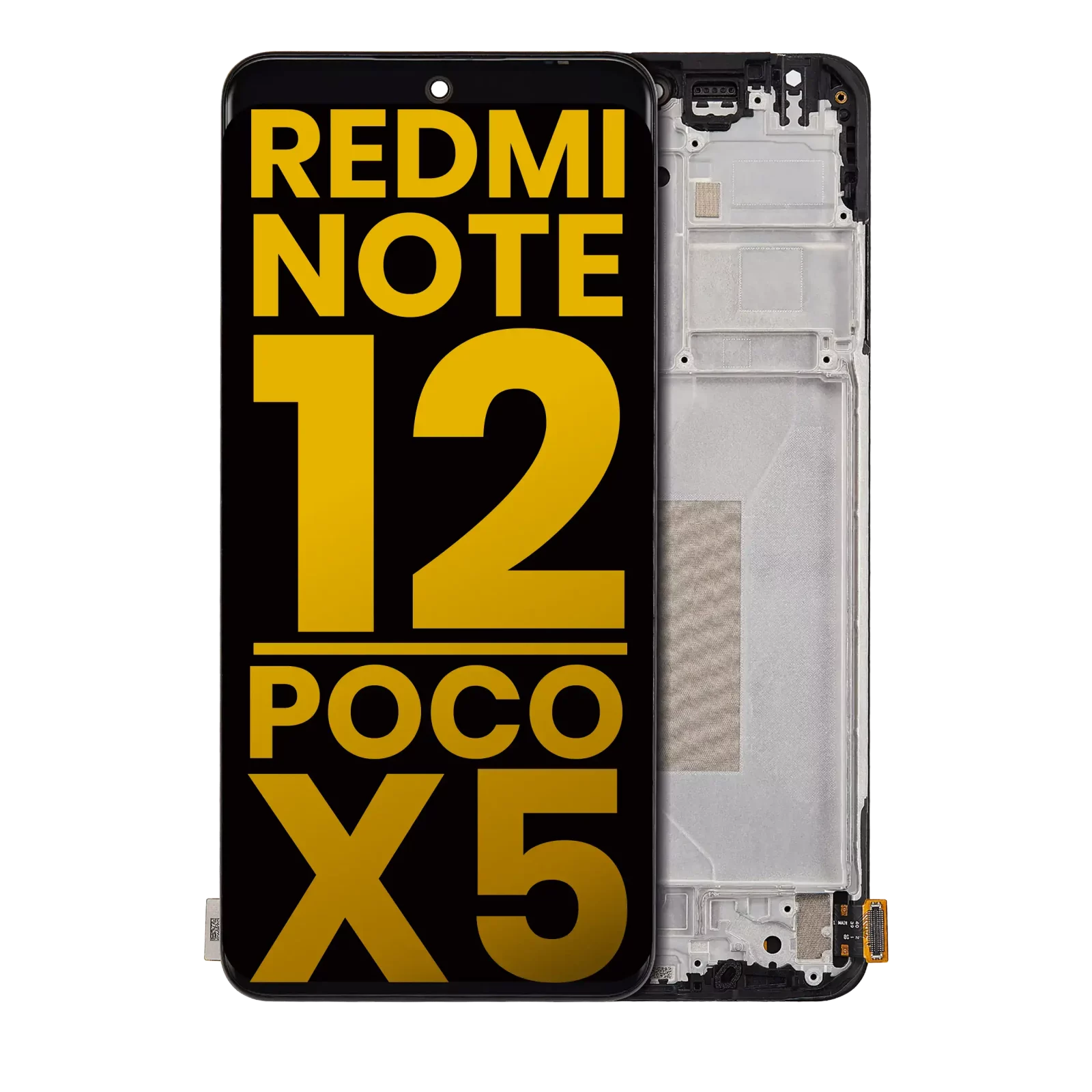 OLED Assembly With Frame For Xiaomi Redmi Note 12 5G / Poco X5 (Refurbished) (All Colors)