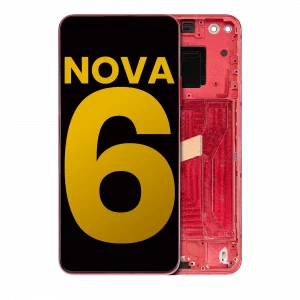 LCD Assembly With Frame For Huawei Nova 6 5G (Refurbished) (Red)