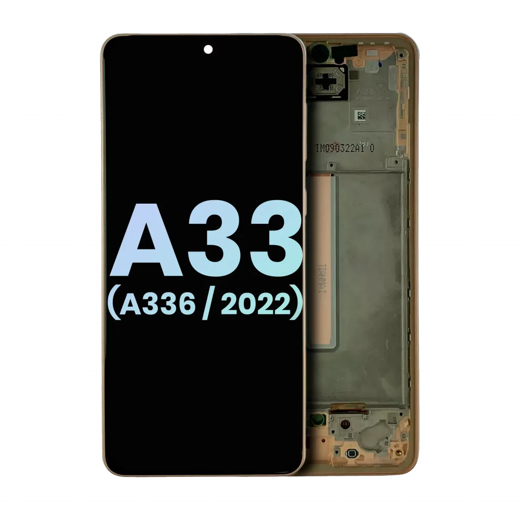 OLED Assembly With Frame For Samsung Galaxy A33 5G (A336 / 2022) (Service Pack) (Peach)