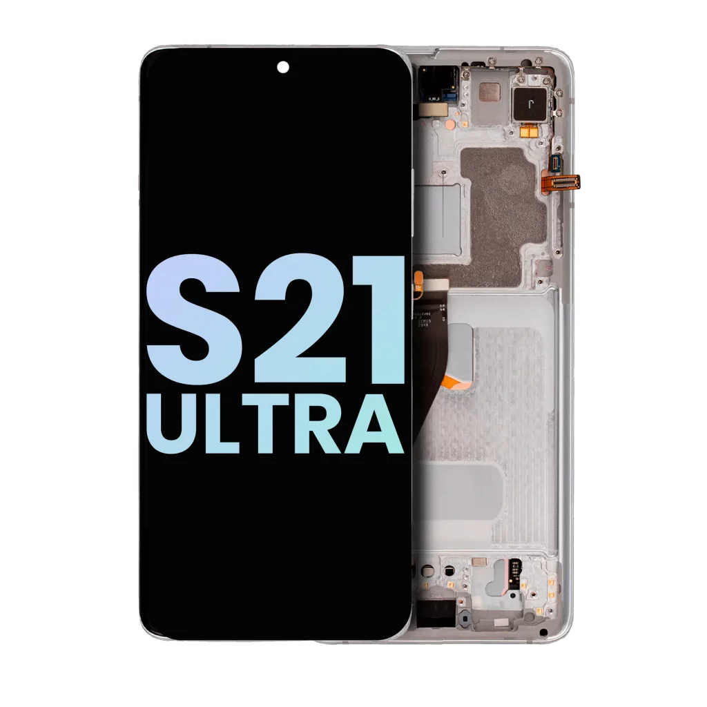 OLED Assembly With Frame For Samsung Galaxy S21 Ultra 5G (Service Pack) (Phantom Silver)