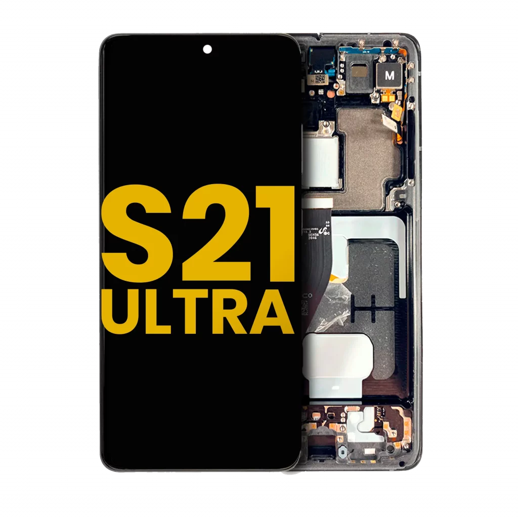 OLED Assembly With Frame For Samsung Galaxy S21 Ultra 5G (Refurbished) (Phantom Black)