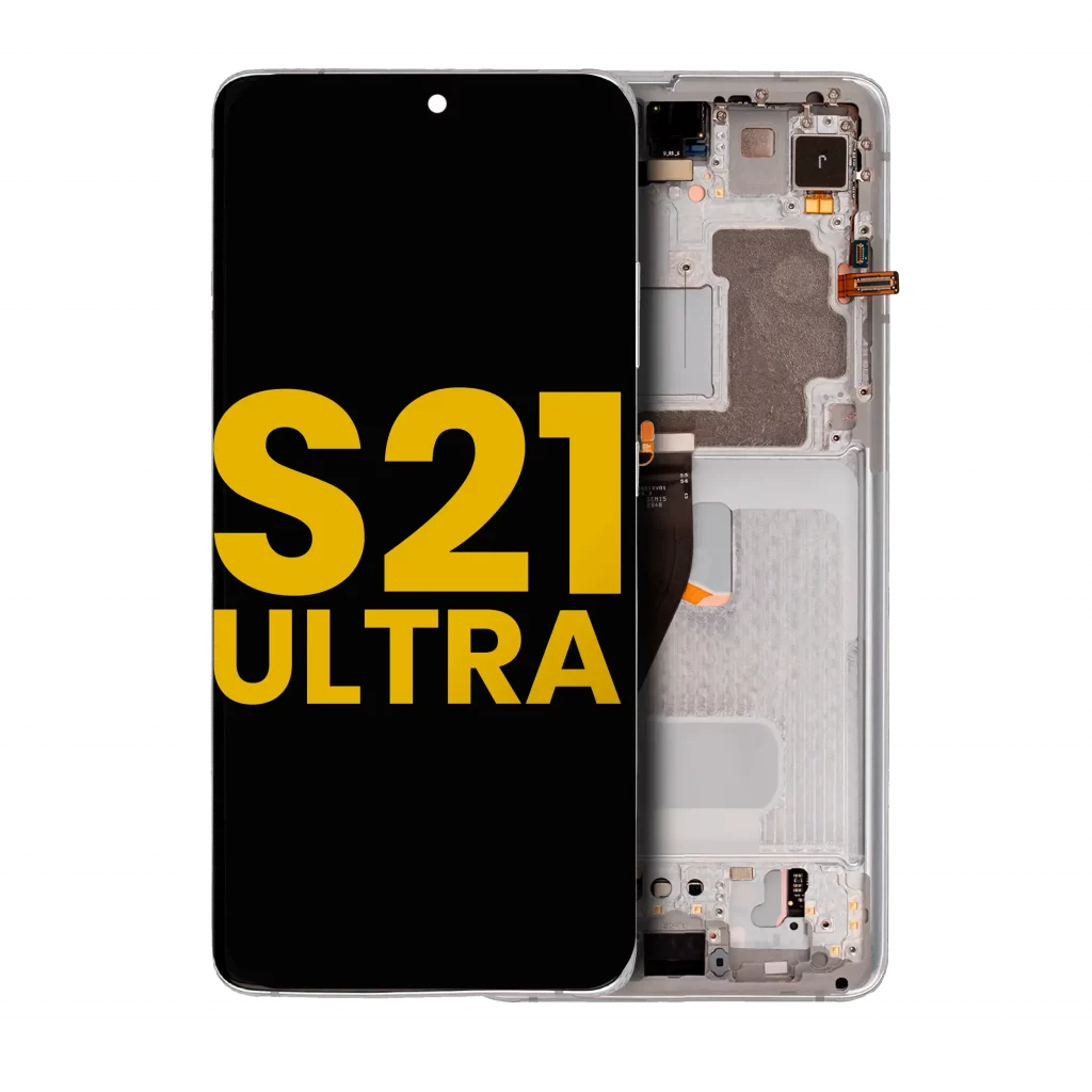 OLED Assembly With Frame For Samsung Galaxy S21 Ultra 5G (Refurbished) (Phantom Silver)