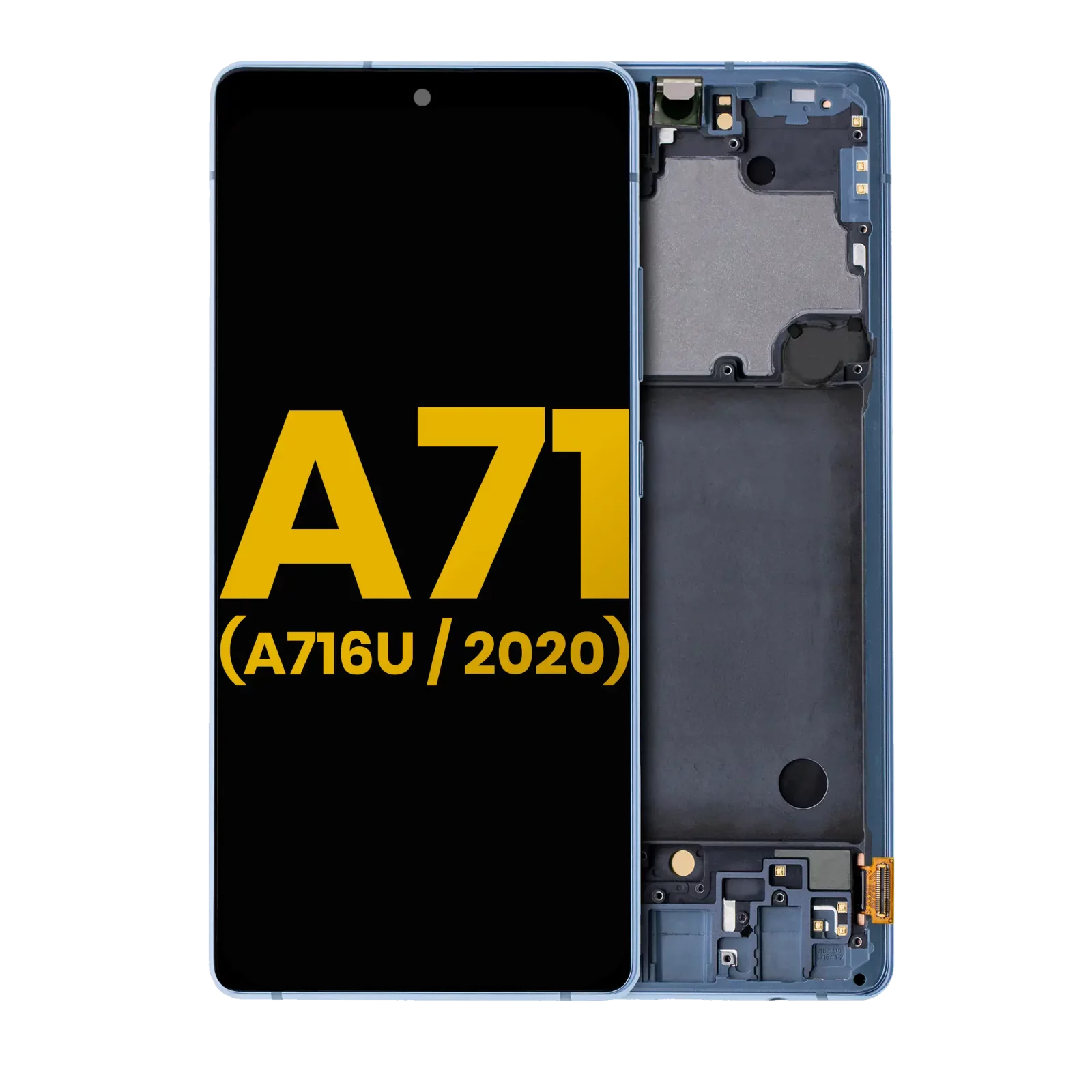 OLED Assembly With Frame For Samsung Galaxy A71 5G (A716U / 2020) (Refurbished) (Prism Cube Blue)