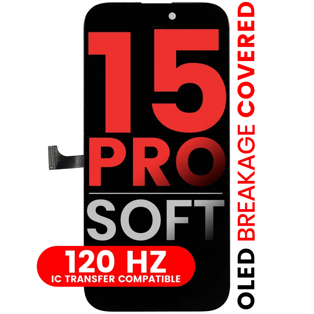 OLED Assembly For iPhone 15 Pro (Aftermarket Pro: XO7 Soft) (120HZ)