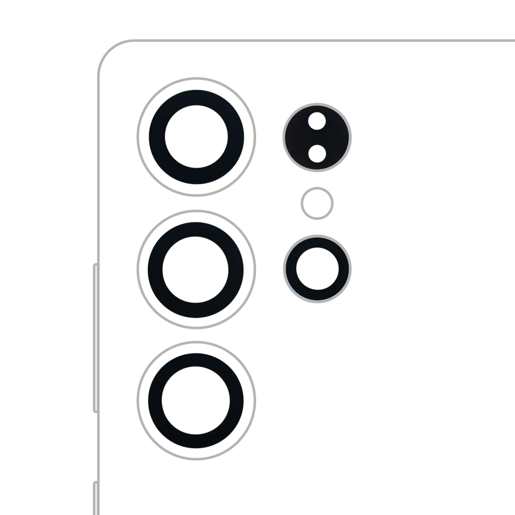 Back Camera Lens (Glass Only) With Adhesive For Samsung Galaxy S25 Ultra 5G (4 Piece Set) (All Colors)