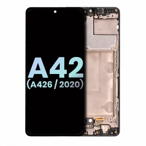 OLED Assembly With Frame For Samsung Galaxy A42 5G (A426 / 2020) (Service Pack) (Prism Dot Black)
