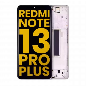 OLED Assembly With Frame For Xiaomi Redmi Note 13 Pro Plus (Refurbished) (White)