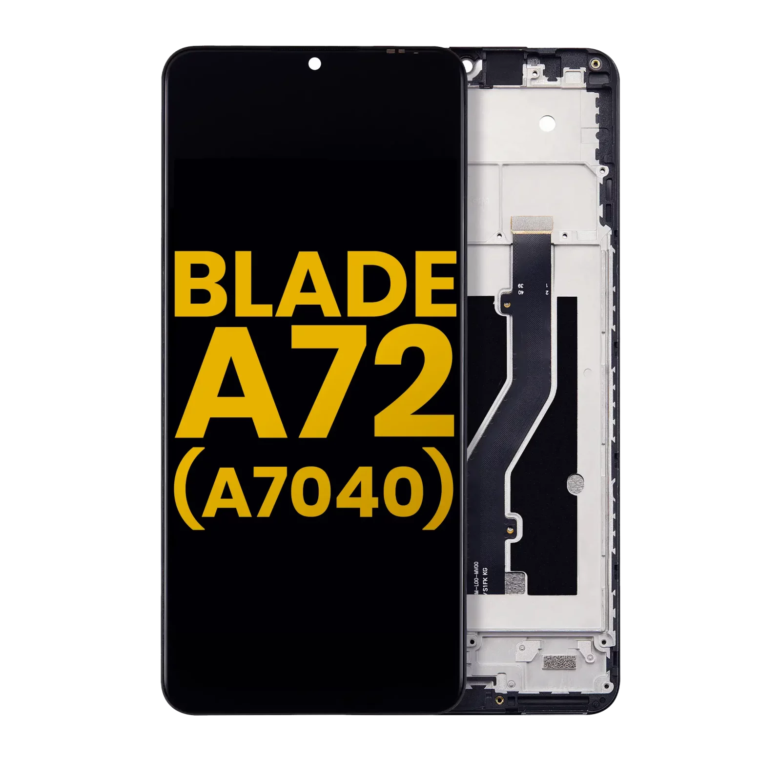 LCD Assembly With Frame For ZTE Blade A72 4G (A7040) (Refurbished) (Space Gray)