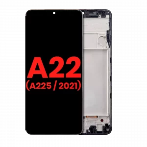 OLED Assembly With Frame For Samsung Galaxy A22 4G (A225 / 2021) (Aftermarket Plus) (All Colors)