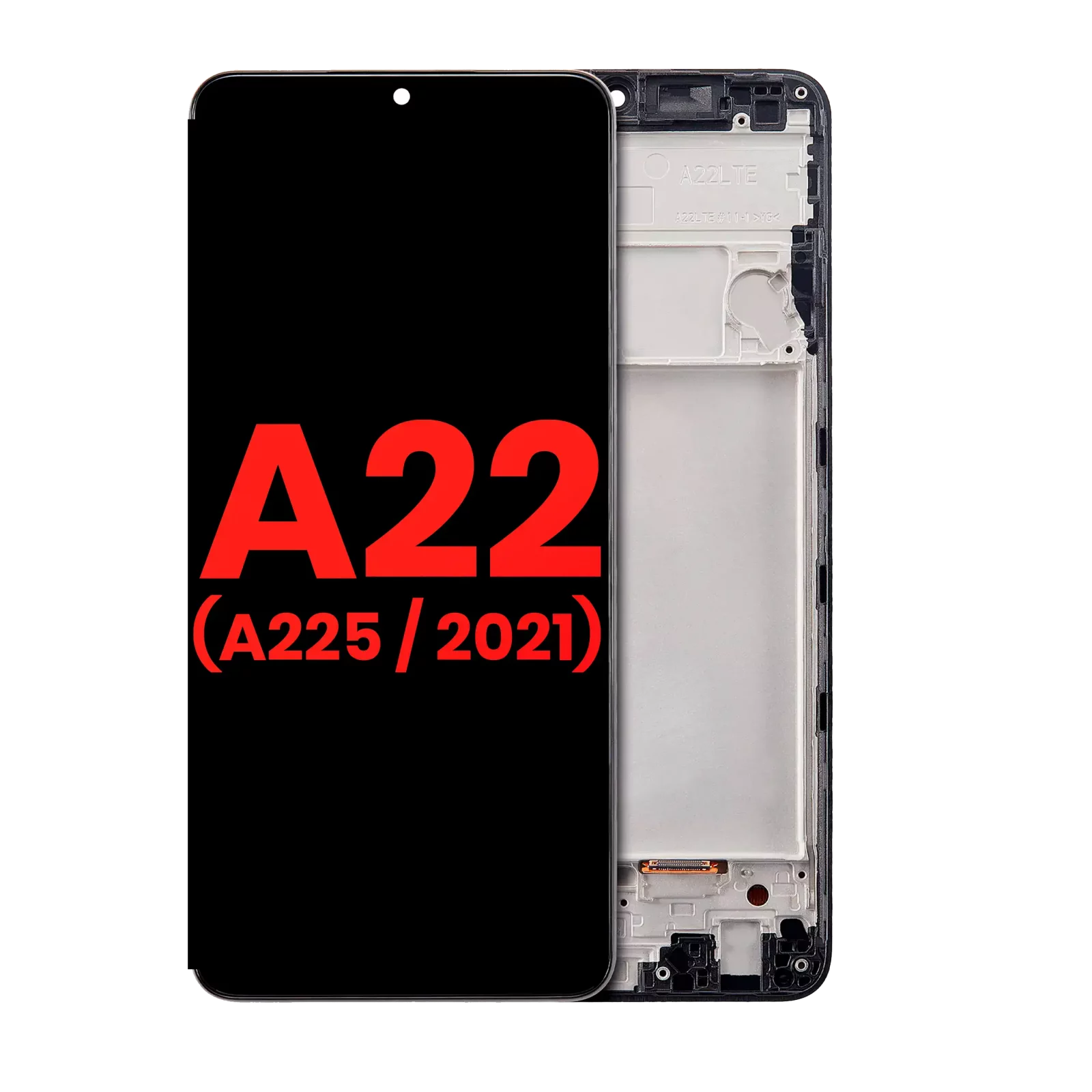 OLED Assembly With Frame For Samsung Galaxy A22 4G (A225 / 2021) (Aftermarket Plus) (All Colors)