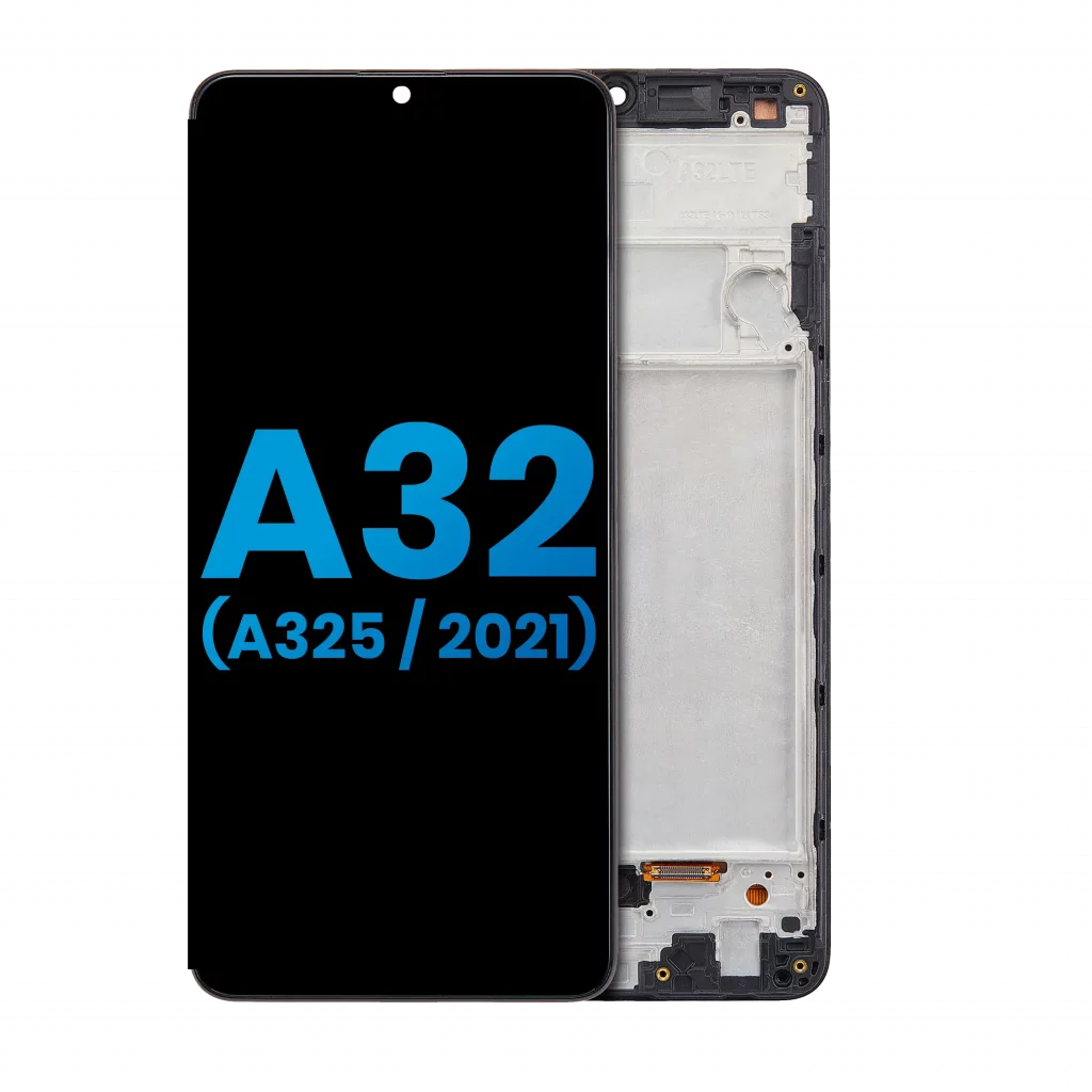 LCD Assembly With Frame (Without Finger Print Sensor) For Samsung Galaxy A32 4G (A325 / 2021) (Aftermarket: Incell) (Awesome Black)