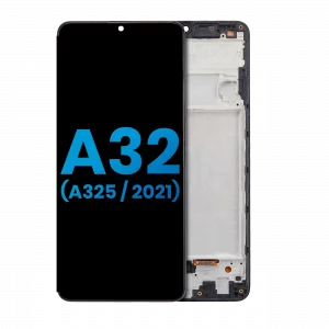 LCD Assembly With Frame (Without Finger Print Sensor) For Samsung Galaxy A32 4G (A325 / 2021) (Aftermarket: Incell) (Awesome Black)