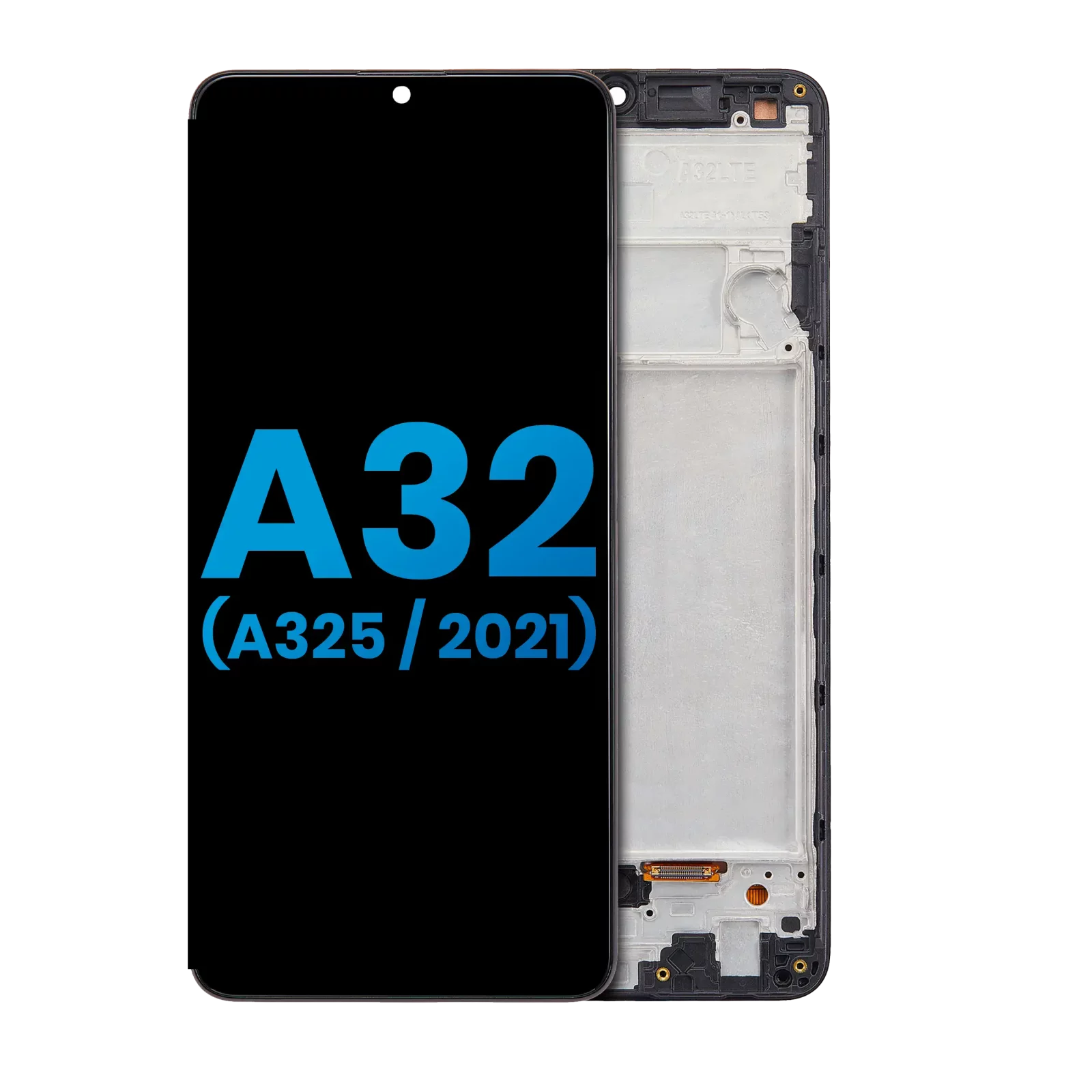 LCD Assembly With Frame (Without Finger Print Sensor) For Samsung Galaxy A32 4G (A325 / 2021) (Aftermarket: Incell) (Awesome Black)